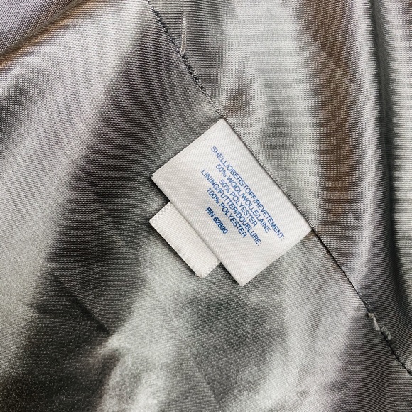 Lands End Gray Structured Pea Coat Jacket 12 - Picture 7 of 8